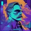 Placeholder: Futuristic, cyberpunk, Friedrich Nietzsche,Comic style