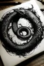 Placeholder: ouroboros made of black ink