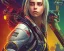 Placeholder: Billie Eilish, in stockings, cyberpunk2077