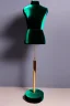 Placeholder: dark green velvet Necklace Mannequin Stand on a luxury table