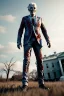 Placeholder: Ultra realistic image, joe biden zombie, zombie performance, skull, blood, torn arm, night, walking twisted, waist up view, thriller style, dark ambient, highly detailed, White House background, concept art, unreal engine 5, god rays, ray tracing, RTX, focal lighting, ultra detail, volumetric lighting, 3d, finely drawn, high definition, high resolution.