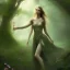 Placeholder: delicate hands with insence pendant, halo, portrait of radiant celtic in wonderland, fast walker, as a brunette young cute feminine woman, short hair, green forest ruins background, pond, mega flowers,peacock,sun light