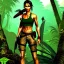 Placeholder: lara croft in the sweltering jungle