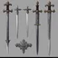 Placeholder: [swords style] Everything Everywhere All at Once: The fact that there was just a blade in the middle no handles no nothing imagine being in combat in 1587 and then you get handed a sword Only to realize It’s just a blade.