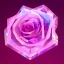 Placeholder: transparent multicolor crystal rose