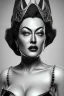 Placeholder: Joan Crawford as evil queen in black leather, busty, cleavage, dominatrix, curvy, angry, stern look. unreal 5, octane render, cinema4d, dynamic lighting, dramatic lighting, 4k, redshift render, highly detailed, hyper realistic,anthropomorphic