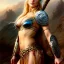 Placeholder: portrait 'beautiful Sexy busty Blonde Sif',long hair, Braids,horned helmet, celtic tattoed,painting by gaston bussiere, greg rutkowski, yoji shinkawa, yoshitaka amano, tsutomu nihei, donato giancola, tim hildebrandt, oil on canvas, cinematic composition, extreme detail,fit full head inside picture,32k