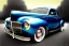 Placeholder: a true-to-life 1940 ford coupe, two-tone paintwork, classic hotrod wheels, pen and color marker, centered, intricate, extreme detailed, photorealism, center view, stylized random background, pivot on ford, painting by cheryl kelley