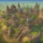 Placeholder: q-version mmo architecture concept in dofus，vertical view