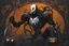 Placeholder: venom machine with pumpkin head in nier automata artstyle, halloween them, close picture, fantasy world, intricate details, highly detailed, high details, detailed portrait, masterpiece,ultra detailed, ultra quality