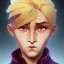 Placeholder: Portrait of a 9 year old warlock blond boy Nick Harris style