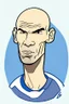 Placeholder: Zinedine Zidane French football player cartoon 2d