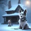 Placeholder: SAD, SCARED, LONELY DOG TIED on a leash outside in front of a house, WINTER, 8k resolution, high-quality, fine-detail, intricate, digital art, detailed matte, volumetric lighting, illustration, 3D octane render, brian froud, howard lyon, selina french, anna dittmann, annie stokes, lisa parker, greg rutowski