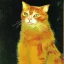 Placeholder: Portrait of a cat by Van Gogh