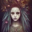 Placeholder: karlan, rusty metal, feathers, Dryad, fae, sidhe, ominous, nature, plants, wildflower, facepaint, dnd character portrait, intricate, oil on canvas, masterpiece, expert, insanely detailed, 4k resolution, retroanime style, cute big circular reflective eyes, cinematic smooth, intricate detail , soft smooth lighting, soft pastel colors, painted Renaissance style