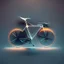 Placeholder: minimalistic bicycle digital art. Futuristic