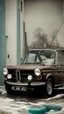 Placeholder: Make a BMW washing, water and foam allover, vintage, dark