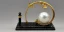 Placeholder: fantasy world globe, black marble, pearl inlay, fine gold detail, marginalia