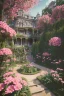 Placeholder: Victorian garden with pink flowers, in the style of Camilla d'Errico, hyper detailed, beautiful, complex, trending on artstation, cinema4d, cryengine, national geographic photo, chiaroscuro