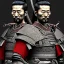 Placeholder: portrait of samurai, embroidery,high detail