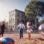 Placeholder: Ultra realistic circus scene. Child’s playing, smile, happy, color bubbles, smooth color, waist up view, Wes Anderson style, a lot of people background, highly detailed, concept art, unreal engine 5, god rays, ray tracing, RTX, lumen lighting, ultra detail, volumetric lighting, 3d, finely drawn, high definition, high resolution.