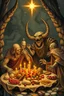 Placeholder: a myrriad and a star golem feast