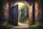 Placeholder: fantasy open door