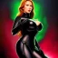 Placeholder: ultra detailed fullbody portrait of busty beautiful Black Widow, wearing skintight black costume, extremely detailed digital painting, intrincate, extremely detailed smiling face,crystal clear Big Green eyes, in the style of Adam Hughes , mystical colors , perfectly centered image, perfect composition, rim light, beautiful lighting,8k, stunning scene, raytracing