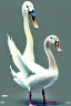 Placeholder: A swan with an unnaturally short neck