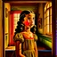 Placeholder: girl in old house