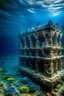 Placeholder: An underwater castle filled with fish designed in ancient Roman mosaics