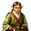 Placeholder: dnd, fantasy, watercolour, portrait, illustration, halfling, laborous, opportunistic, hearthy, sly, authoritative