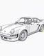 Placeholder: porsche 911, full car, white background, sketch style, no shadows, clear and well outlined