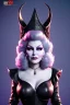 Placeholder: Mae West as evil queen in black leather, leather, busty, cleavage, angry, stern look. character design by cory loftis, fenghua zhong, ryohei hase, ismail inceoglu and ruan jia. unreal engine 5, artistic lighting, highly detailed, photorealistic, fantasy