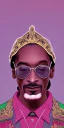 Placeholder: Snoop dogg. a chair. pink houses, pink sky, pink smoke, trees, outdoors