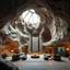 Placeholder: Award-winning Ultra realistic architectural photography of a magnificent luxury cave mansion hidden inside a massive natural rock formation, elegant contemporary interiors sculpted directly into stone, enormous skylights flooding the home with natural light, sophisticated designer furniture, warm luxurious atmosphere, professionally photographed, ultra detailed, 64 k