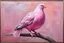 Placeholder: sitting pink Pigeon oil painting