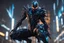 Placeholder: Crystal and Symbiote in 8k solo leveling shadow artstyle, cgi them, genji model, blue neon effect , dragon tattoos, close picture, full body, apocalypse, intricate details, highly detailed, high details, detailed portrait, masterpiece,ultra detailed, ultra quality