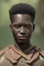 Placeholder: african head portrait, warrior costume, village, meditation, woods, galaxy sky, 8k quality