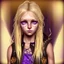 Placeholder: A girl with a purple gold hue around them with small bits of purple gold on their skin. They have long, dirty blonde hair and wear a tank-top with a jacket around their waist and jeans. They wear boots and have violate eyes.