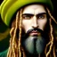 Placeholder: Kyle Rising of Sensi Trails, his handsome and highly detailed white face, long multi-hued golden blond hair, gothic, highly detailed, digital painting, highly detailed background of marijuana leaves, artstation, smooth, sharp focus, illustration, art by lisa frank, artgerm and greg rutkowski and alphonse mucha and william adolphe bouguereau, reggae