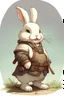 Placeholder: Cute fat bunny floppy ears adventurer dnd art realism