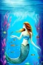 Placeholder: underwater scene, a mermaid, beautiful colors, fish, very fine detail, high quality, mystical, romanticism, intricate, Neo-Impressionism, soft lighting, dream like,