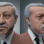 Placeholder: Recep Tayyip Erdogan has a beard like Papa Smurf and is cheerful with Marilyn Monroe.