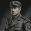 Placeholder: German ww2 30 year old tank commander in grey uniform realistic digital art