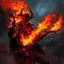 Placeholder: blaze the pyromaniac devil wild west bandit fantasy art