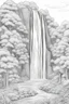 Placeholder: Wardrobe worlds: Waterfall, trees, flowers, coloring pages