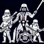 Placeholder: Darth Vader and the Stormtroopers performing as a rock band