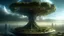 Placeholder: the last tree on earth city of the future year 4222, portal to space, very realistic,