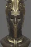 Placeholder: Anunnaki black male African Egyptian alien, cracks in the voodoo head, wicked, eyes, Elephant, 8k, finely detailed, photo realistic, tiger turquoise skull head gold dragon helmet space alien silver surfer skeleton gold olmec silver crown silver eyes